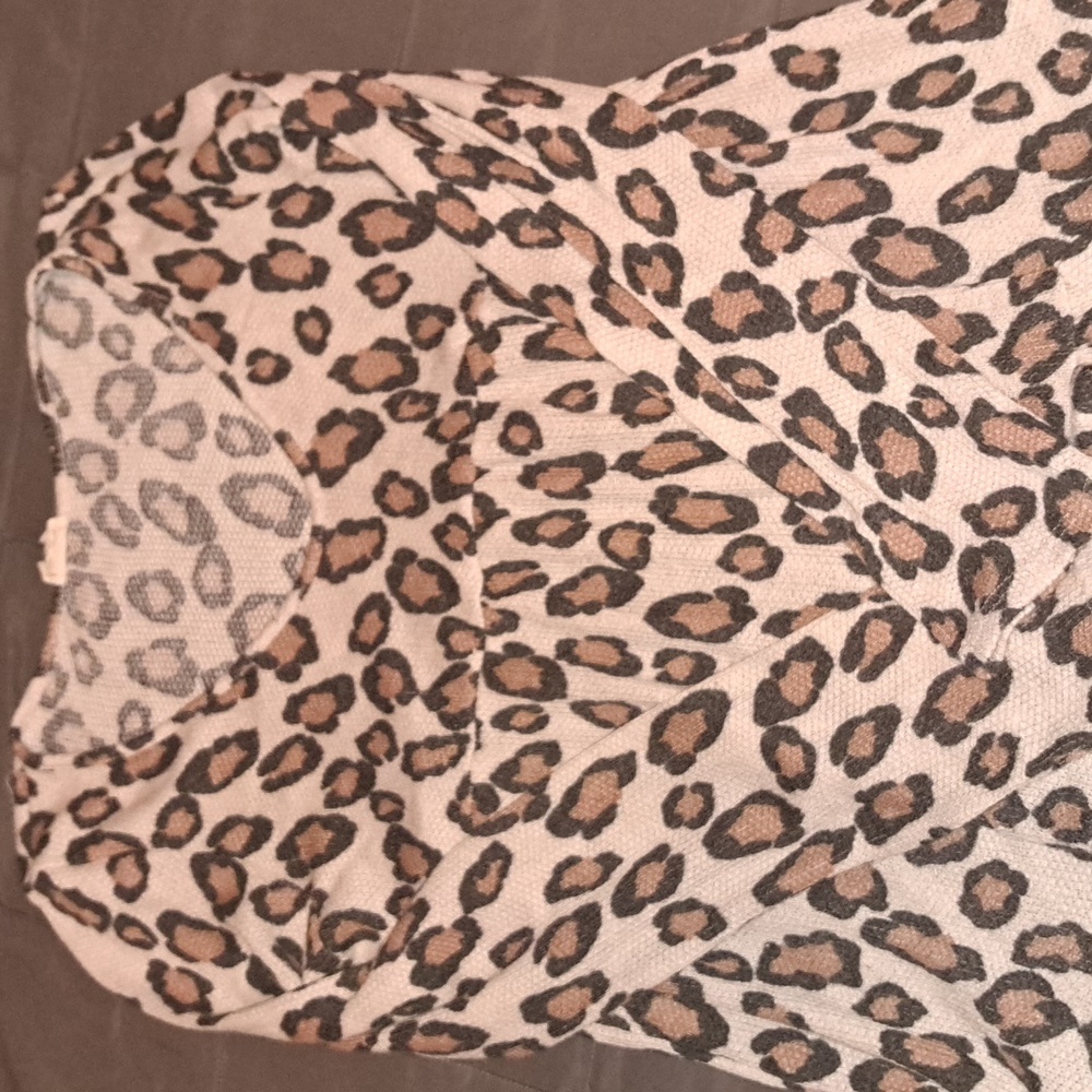Leopard print baby doll shirt